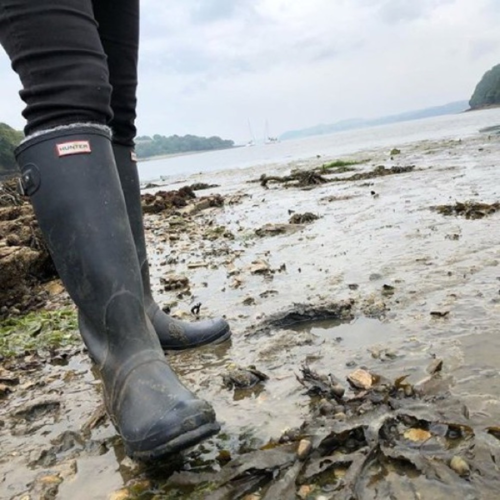 Hunter ♕ Original Iconic Tall Matte Wellington Wellies Boots ♕ Navy 8US / EU 39 - Picture 3 of 16